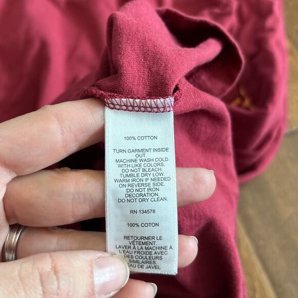 Vineyard Vines Boys Medium 12 / 14 Pullover Long Sleeve Shirt Red Dogs Sunset - Picture 5 of 6